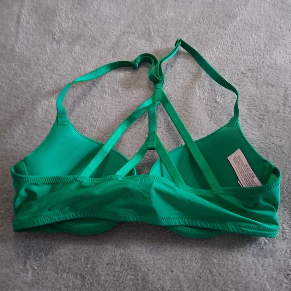 Victoria’s Secret Green Lined Demi Bra Underwire Front Close Strappy 32B - Picture 2 of 5